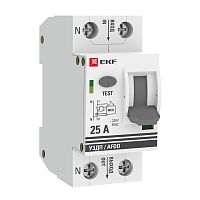 Устройство защиты от дугового пробоя (УЗДП) с автоматическим выключателем 1P+N 25А (C) 6кА PROxima | код  afdd-2-25C-pro | EKF